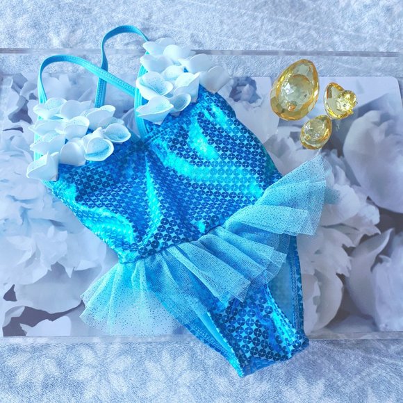 Floatimini Mermaid Petal one piece swimsuit 3T - Picture 2 of 6